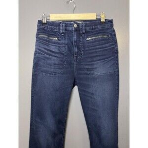 Point Sur Denim 10" Demi Boot Jeans Womens 28 Dark Blue Mid Rise Stretch Denim